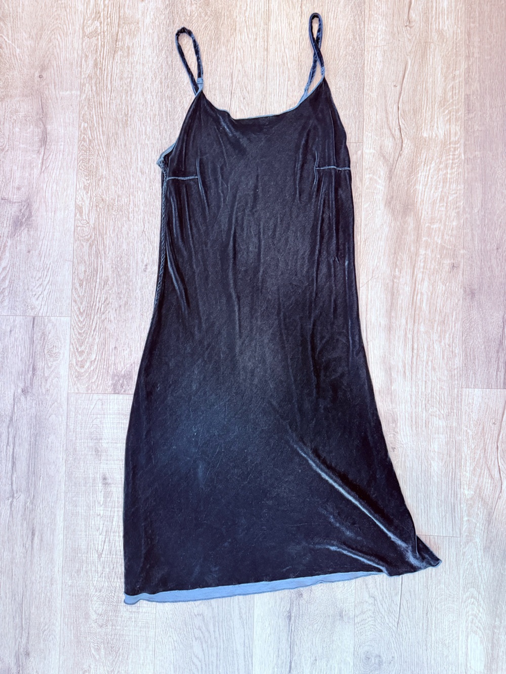 Cp shades velvet velour spaghetti strap sleeveless silky dress size med silk mix